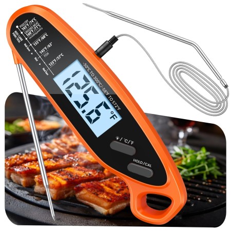 Otemly Digital Meat Thermometer for Cooking with Dual Probe, Large Backlit & Magnet, Instant Read Kitchen Food Thermometer for Turkey Candy Oven Grill BBQ Smoker Oil, Gifts Stocking Stuffers Christmas Otemly Digital Meat Thermometer for Cooking with Dual Probe, Large Backlit & Magnet, Instant Read Kitchen Food Thermometer for Turkey Candy Oven Grill BBQ Smoker Oil, Gifts Stocking Stuffers Christmas